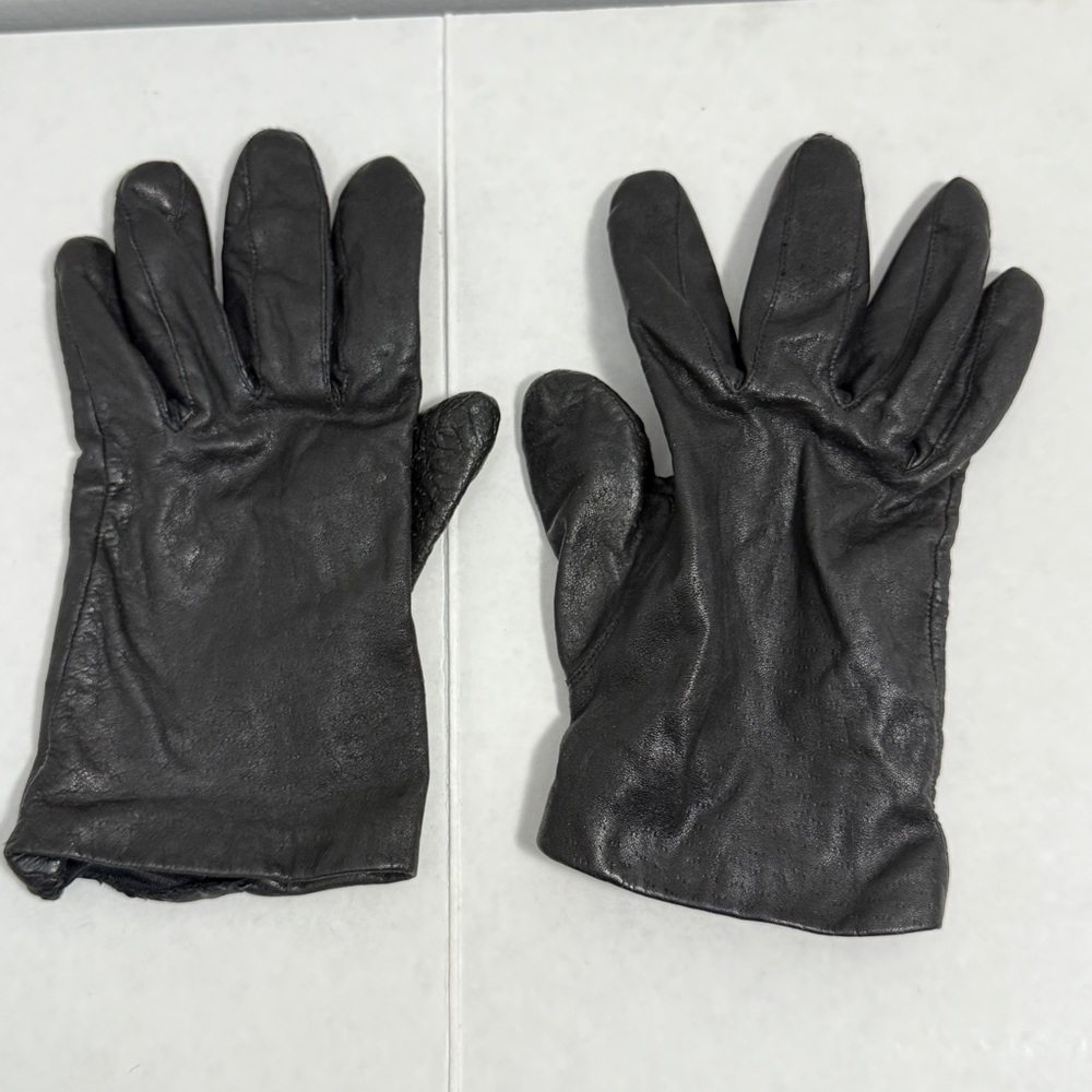 Genuine Leather Fourchette Gloves WPL 12931 Vintage - Picture 11 of 12
